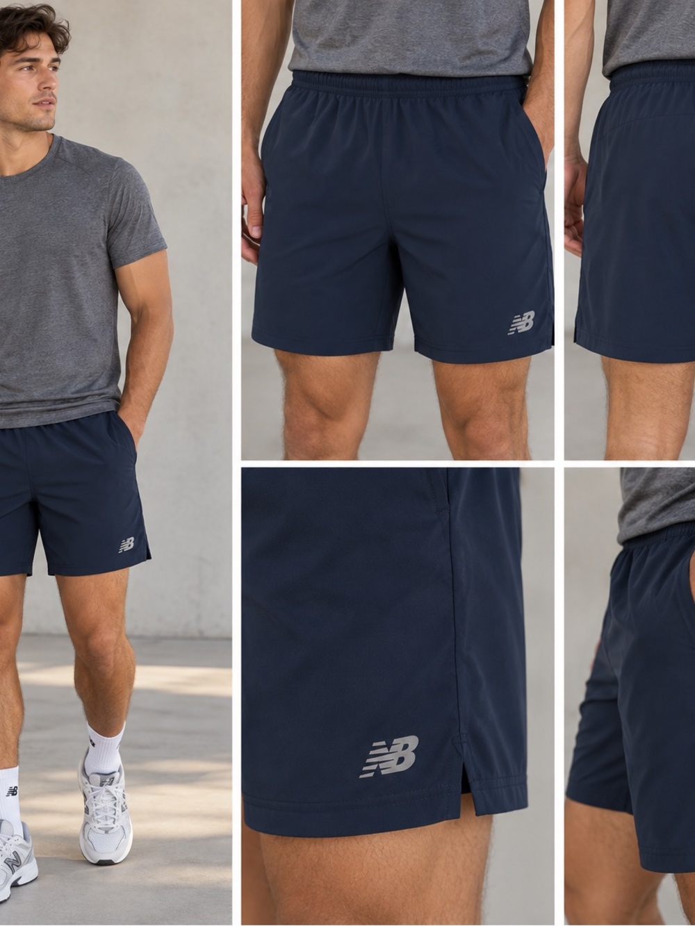 New Balance Men's Navy Athletic Running Shorts